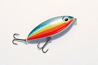 Fishing white background fishing lure electronics. 