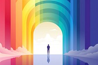 Backgrounds rainbow nature sky. AI generated Image by rawpixel.