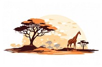 Savanna wildlife outdoors giraffe. AI generated Image by rawpixel.