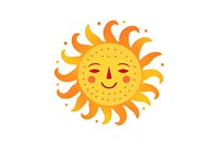 Sun logo sky white background. 