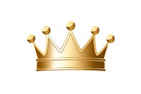 Crown gold white background accessories. 