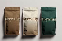 Resealable bag packaging mockup psd