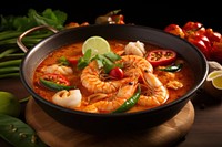 Tom Yum Goong, Thai food. 