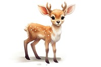 Animal mammal deer white background. 