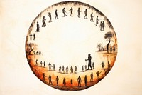 Painting circle human art. AI generated Image by rawpixel.