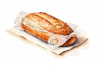 Food bread white background viennoiserie. 