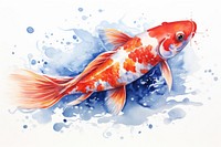 Fish koi animal carp. AI generated Image by rawpixel.