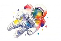 Astronaut space white background technology. 