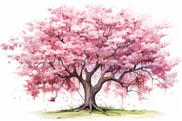 Blossom painting flower cherry. AI generated Image by rawpixel.
