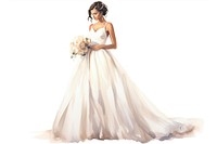 Fashion wedding dress bride. 