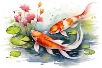 Fish koi animal carp. 