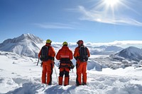 Mountain snow adventure backpack. 