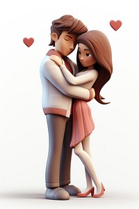 Hugging heart toy white background. AI generated Image by rawpixel.
