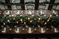 Table restaurant furniture christmas. 