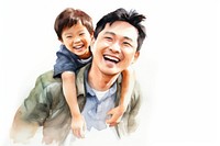 Smile laughing portrait father. AI generated Image by rawpixel.