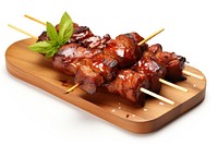 Grilling skewer meat food. 