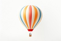 Balloon aircraft vehicle white background. 