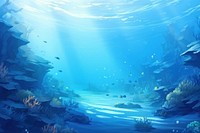 Underwater backgrounds outdoors nature, digital paint illustration. AI generated image