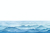 Ocean outdoors horizon nature, digital paint illustration. AI generated image