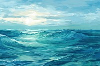 Sea backgrounds seascape outdoors, digital paint illustration. 