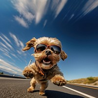 Road dog sunglasses outdoors. 