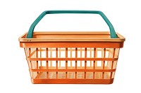 Basket white background container furniture, digital paint illustration. AI generated image