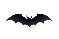 Black logo bat white background. 