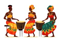 Dancing drums percussion tradition. 