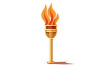 Torch white background lighting glowing. AI generated Image by rawpixel.