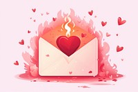 Envelope letter love fire.