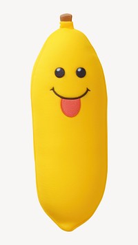 Toy cartoon banana yellow. 