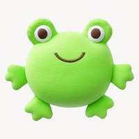 Frog toy amphibian cartoon. 