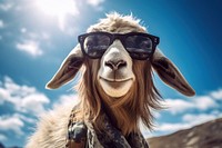 Glasses livestock portrait animal. AI generated Image by rawpixel.