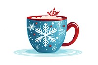 Snow cup snowflake coffee. 