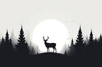 Silhouette wildlife animal mammal. AI generated Image by rawpixel.