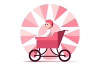 Baby vehicle line pink. AI generated Image by rawpixel.