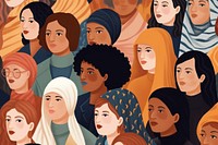 Diverse women illustration art image