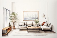 Architecture furniture painting building. AI generated Image by rawpixel.