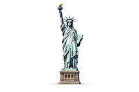 Sculpture landmark statue white background. AI generated Image by rawpixel.