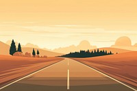 Road landscape outdoors horizon. AI generated Image by rawpixel.