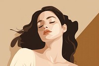 Sleeping portrait adult woman. AI generated Image by rawpixel.