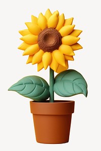 Sunflower blossom plant representation. 