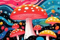 Mushroom pattern fungus agaric. AI generated Image by rawpixel.