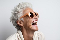 Laughing sunglasses adult smile. AI generated Image by rawpixel.