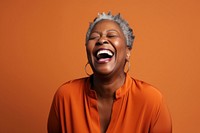 Laughing adult woman happiness. 