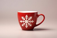 Cup porcelain snowflake coffee. 