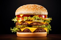 Cheese burger food hamburger. AI generated Image by rawpixel.