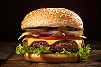 Cheese burger food hamburger. AI generated Image by rawpixel.