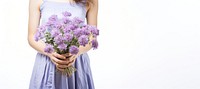 Flower dress purple plant. AI generated Image by rawpixel.