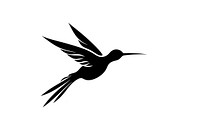 Hummingbird silhouette animal flying. 